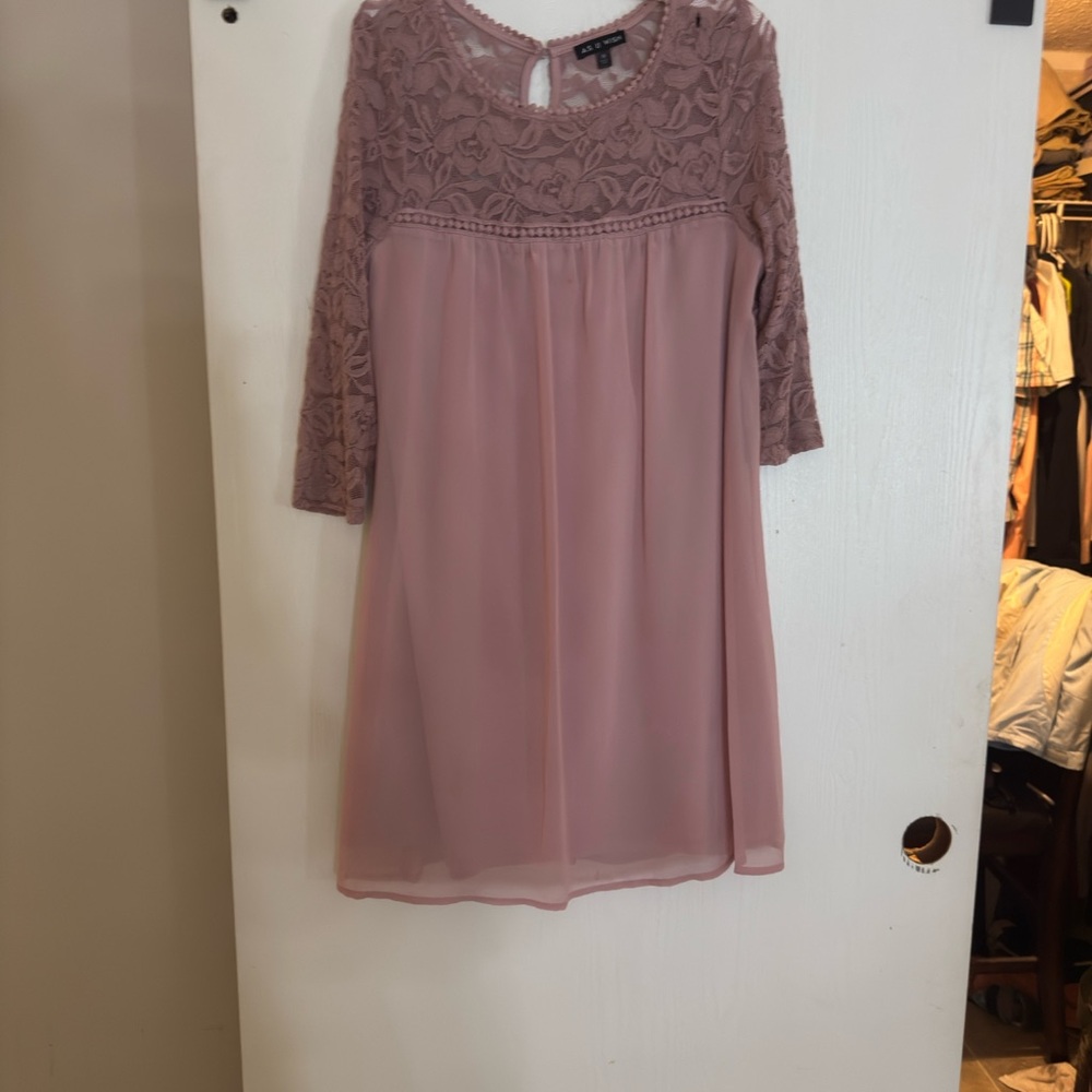 As U Wish Pink Lace Dress